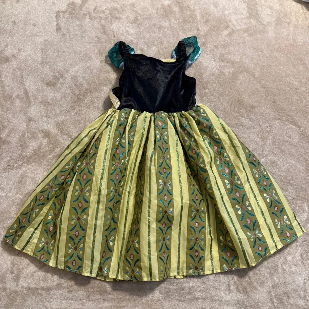 Disney Parks Frozen Princess Anna Coronation Costume Dress Girls Size 5/6